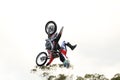 Motorcycle Making Jump in Air